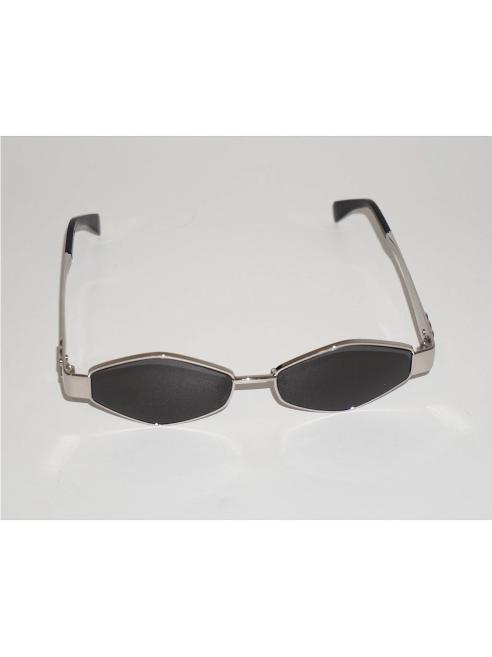 Celine Metal Triomphe 54MM Geometric Silver Sunglasses Gray Tinted Lens CL40254U - Picture 8 of 14